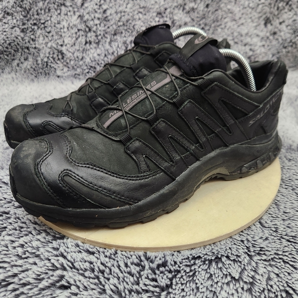 Salomon Leather Upper Ltd Edition ContraGrip Trail Running Shoes Women's Size 9 - Picture 4 of 9